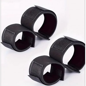 Hand & Ankle attached Cuffs, Set of 2, Neoprene w/velcro, BLACK/BLACK